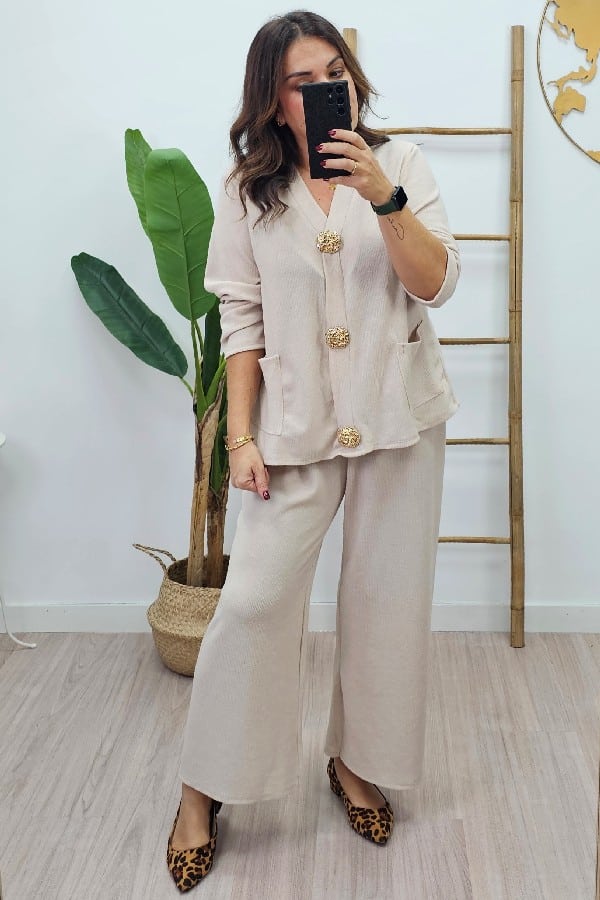 Conjunto Paris Punto Beige