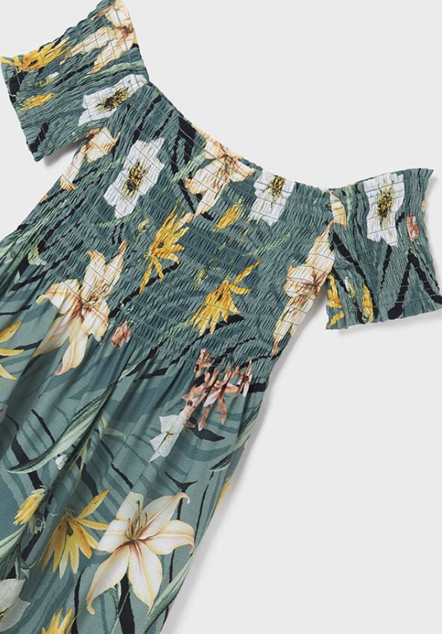 VESTIDO ESTAMPADO CON COLETERO