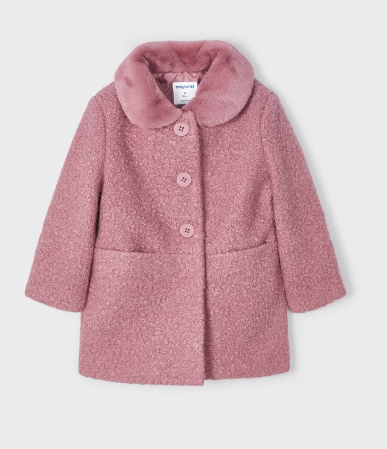 ABRIGO RIZO CUELLO PELO NIÑA