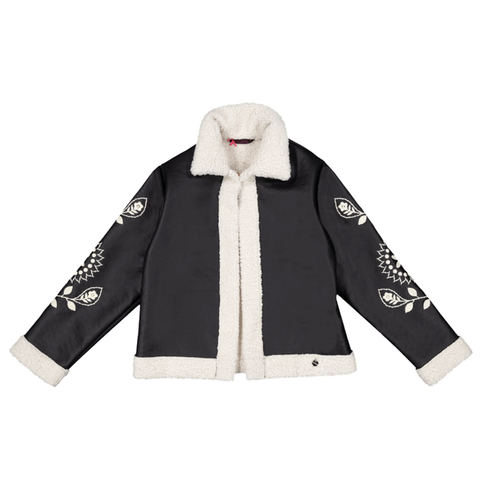 CHAQUETA BORDADA POLIPIEL