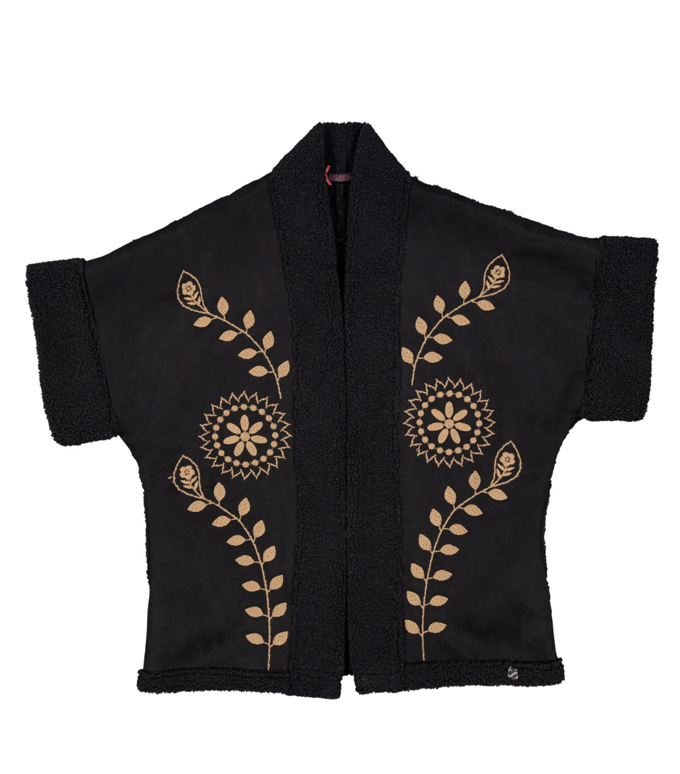 CHAQUETA PIEL BORDADA