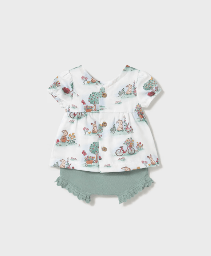 CONJUNTO CUBREPAÑAL CONEJITOS