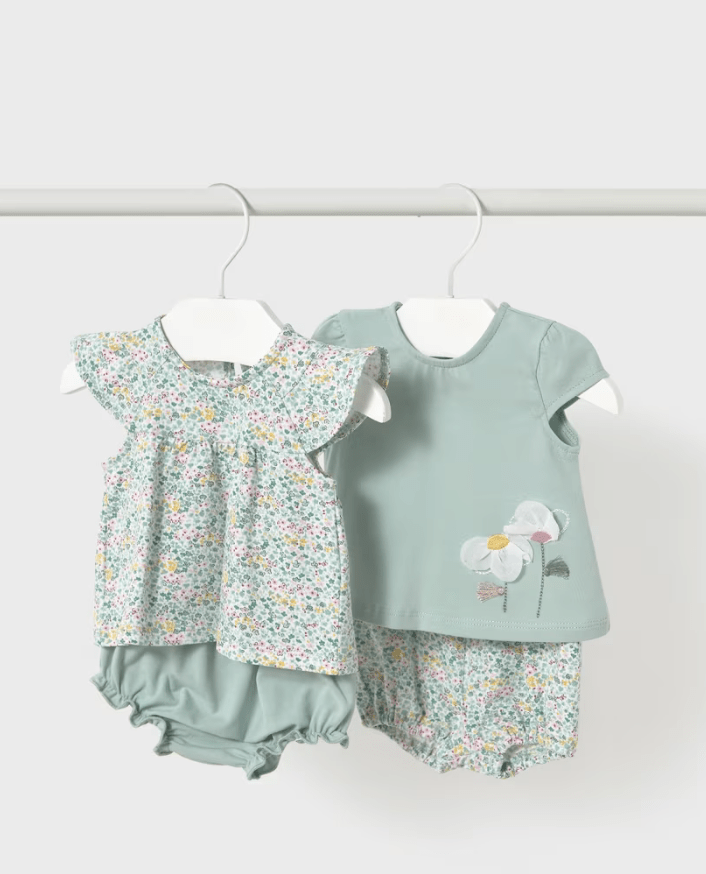 CONJUNTO 4 PIEZAS ROSAS CON MARIPOSA