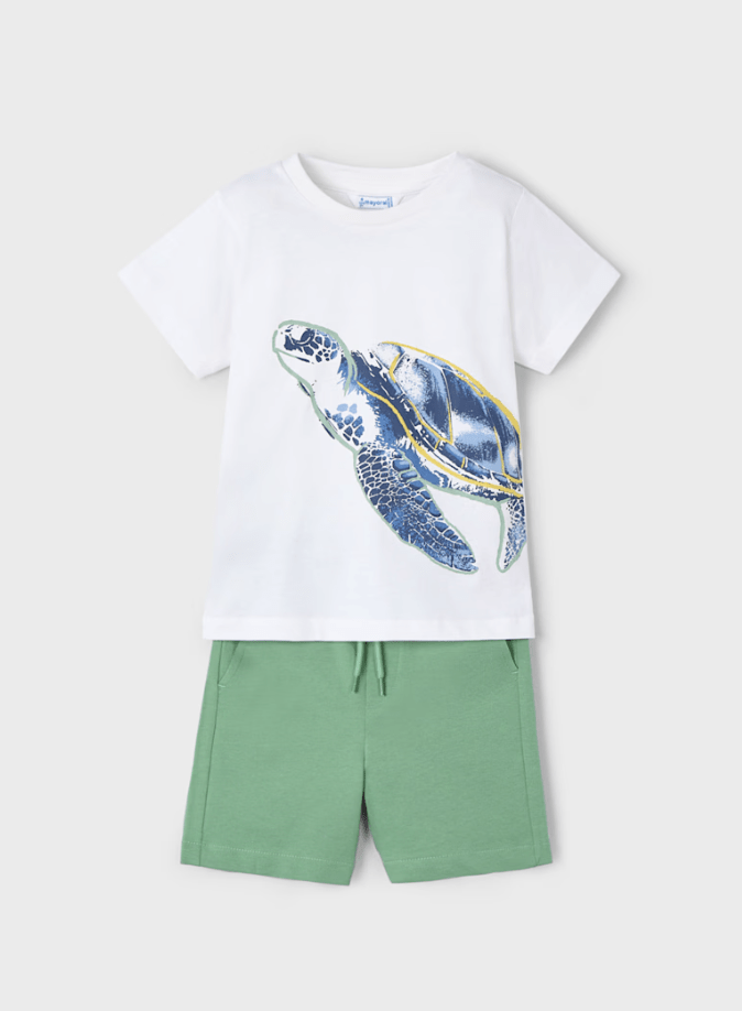 CONJUNTO BERMUDA Y CAMISETA TORTUGA