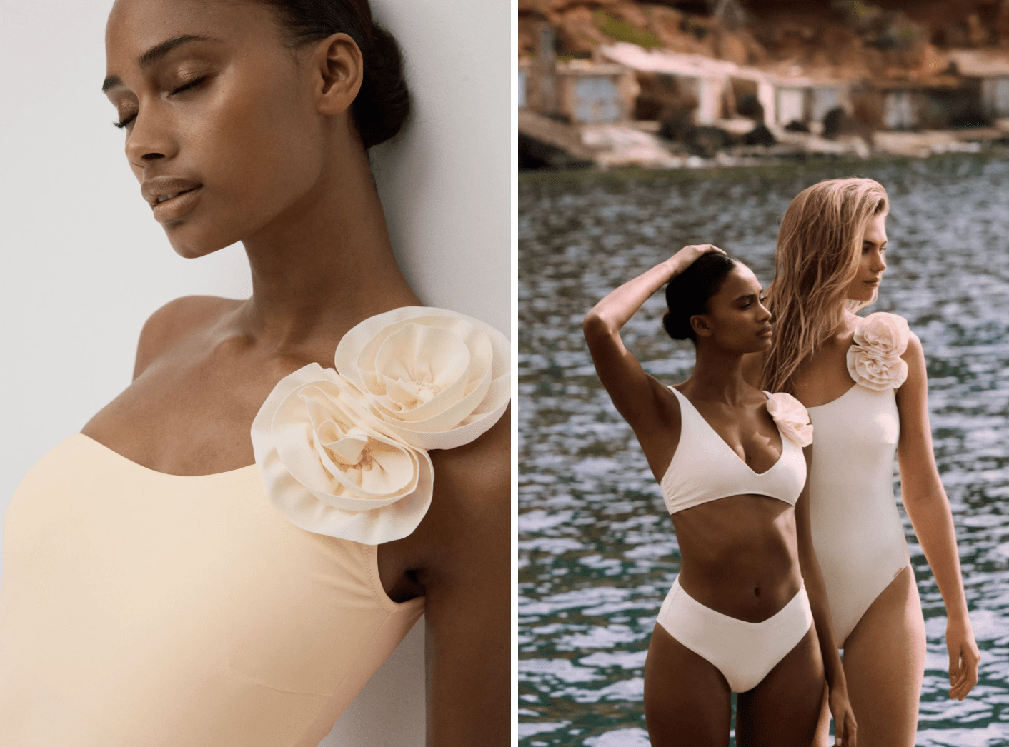 BAÑADOR ASIMÉTRICO FLOR