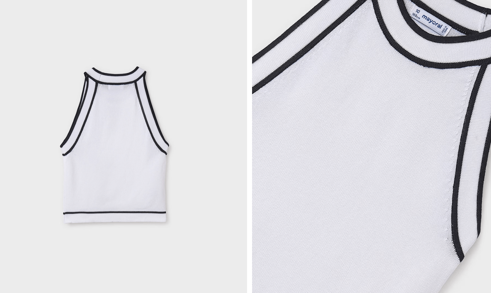 TOP TRICOT BLANCO/NEGRO