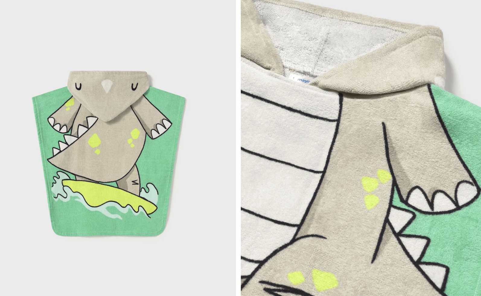 TOALLA CAPUCHA DINOSAURIO