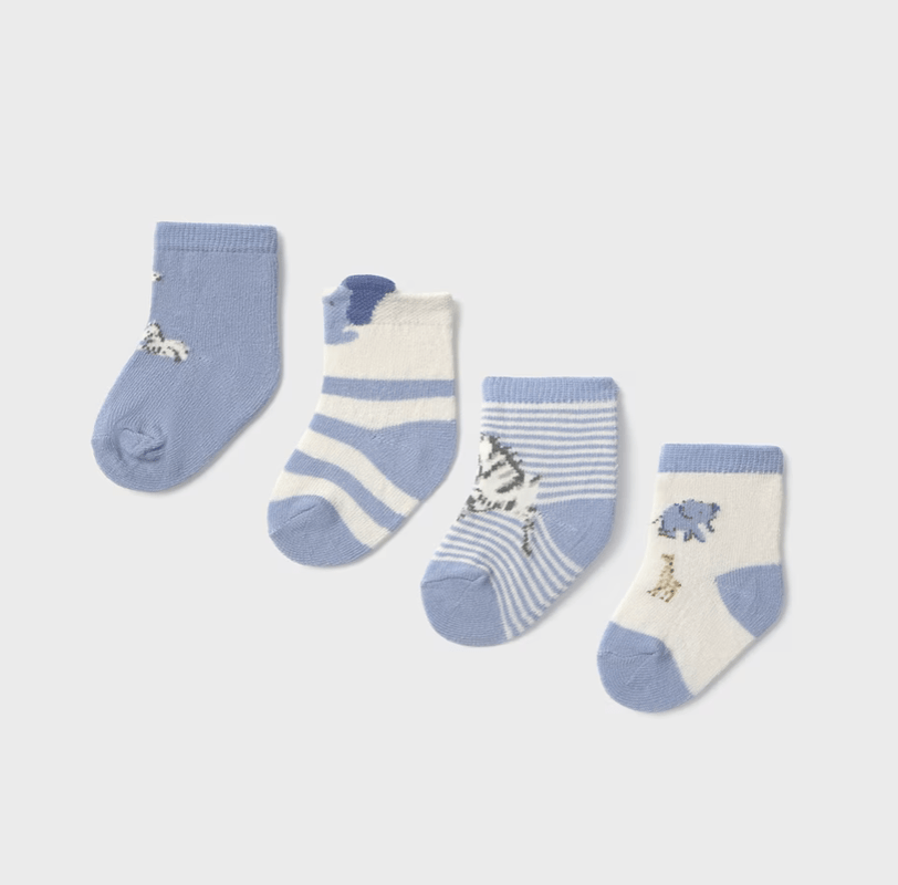 PACK 4 CALCETINES BEBÉ SAFARI