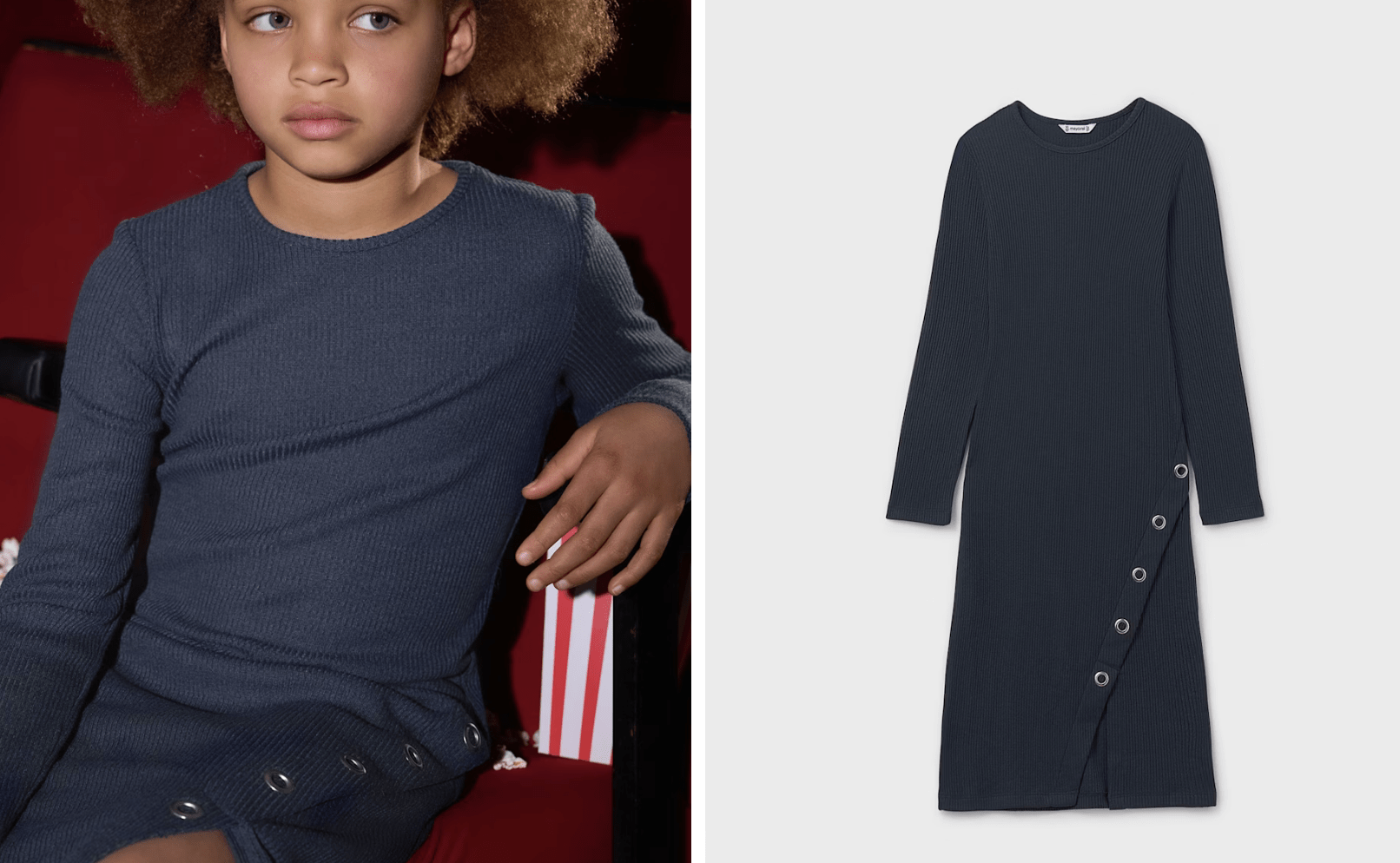 VESTIDO MANGA LARGA DOS COLORES