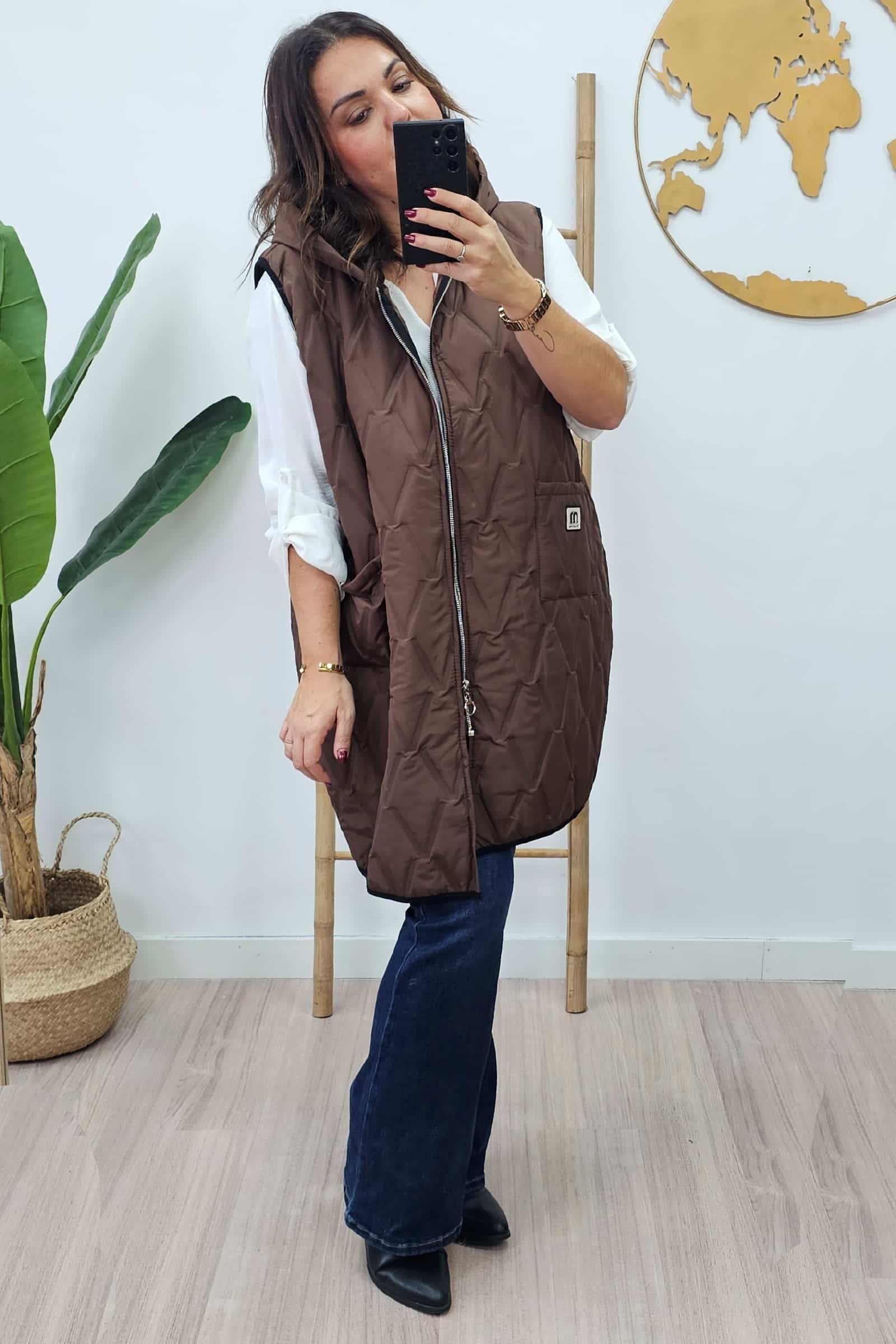 Chaleco Acolchado Marrón