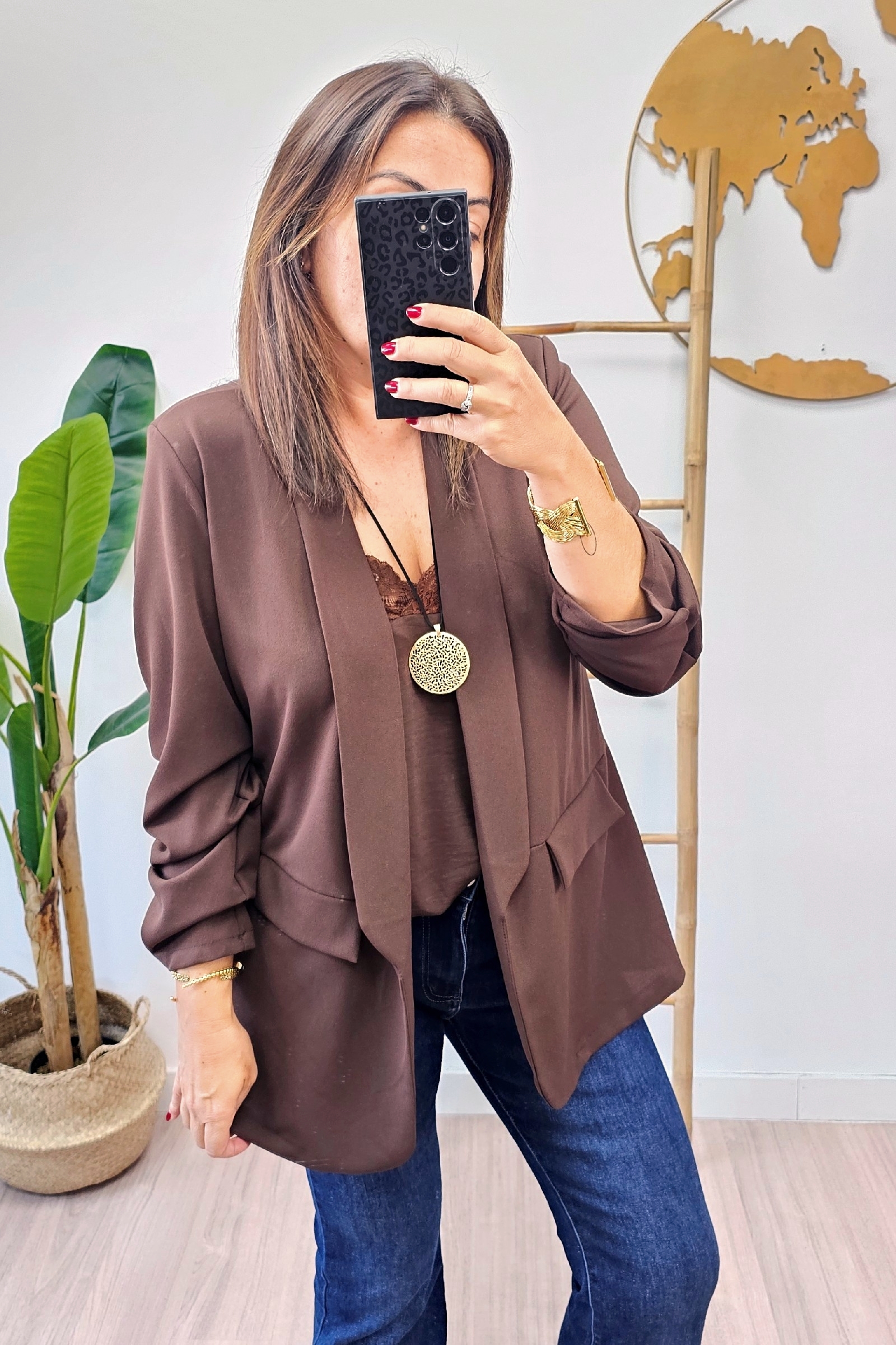 Lencera Cloe Crep Marron