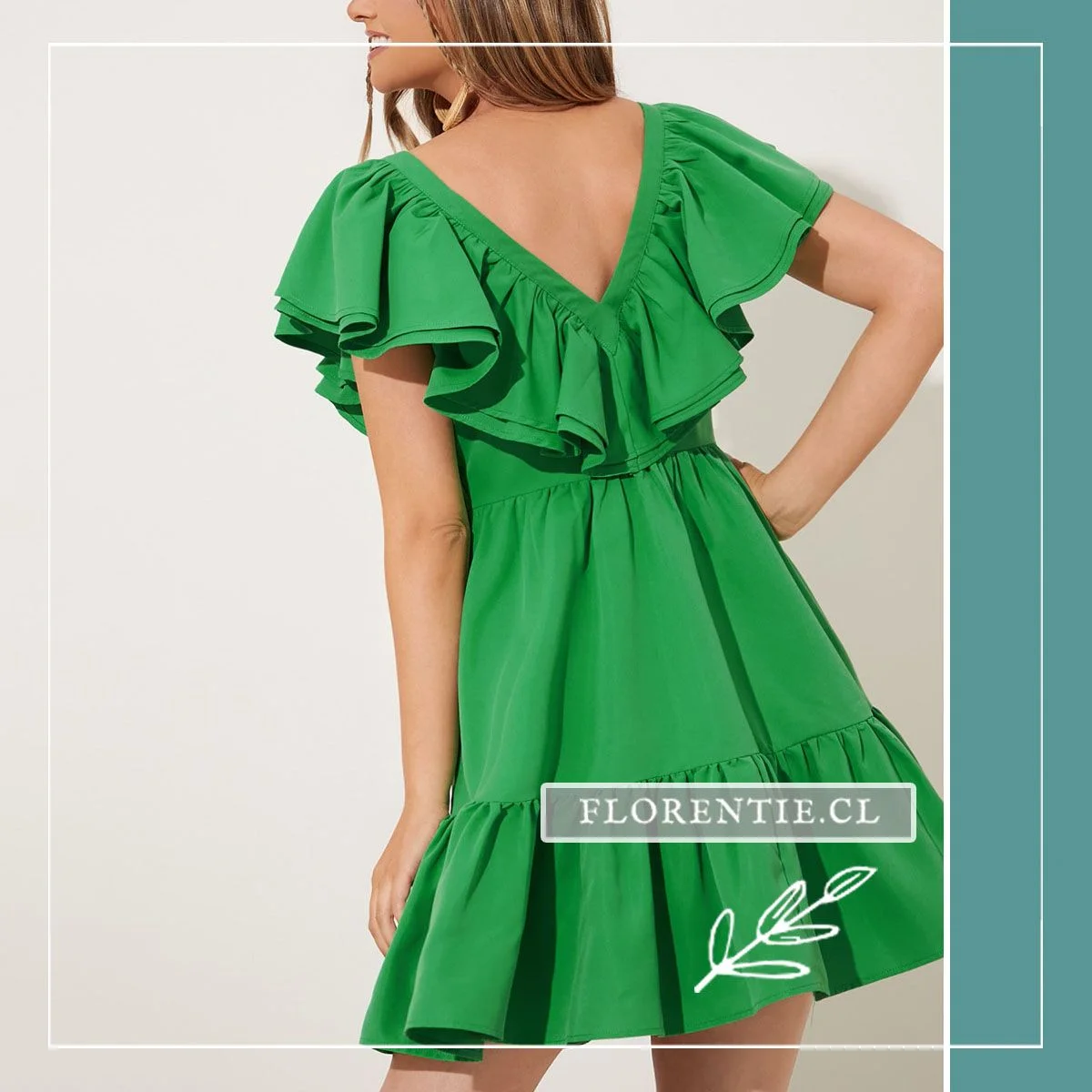Vestido Martina verde P01480