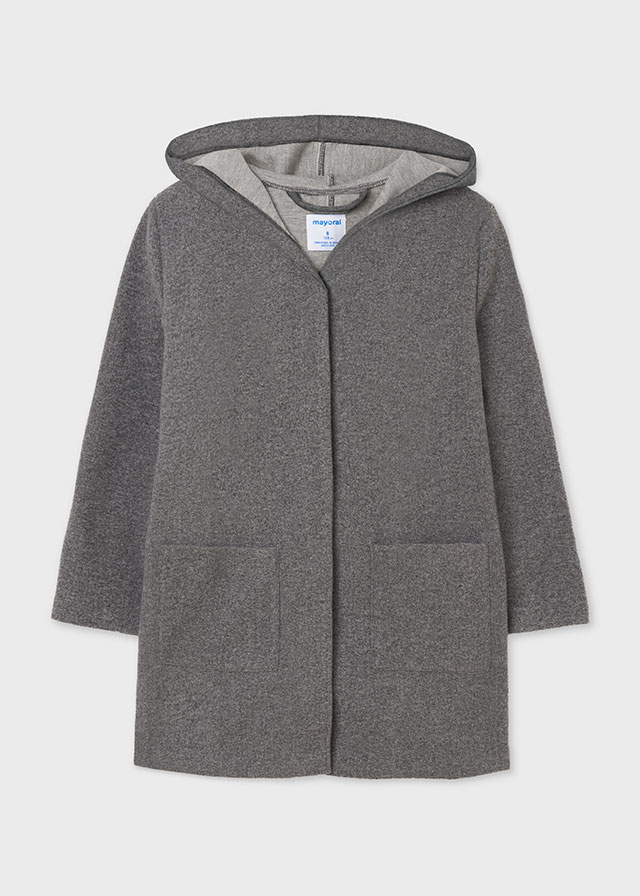 CHAQUETON PUNTO NIÑA CON CAPUCHA