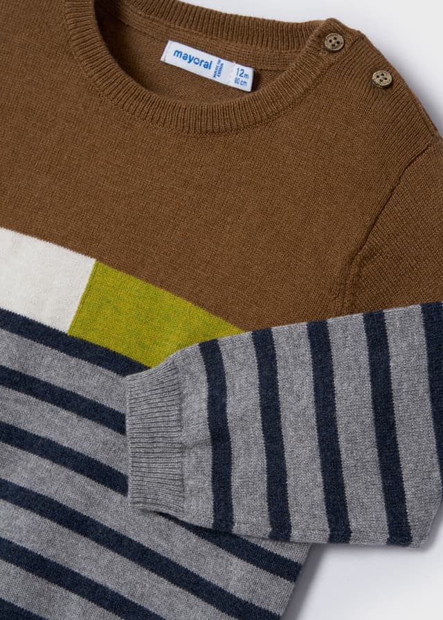 JERSEY CON FRANJAS MULTICOLOR PARA BEBE